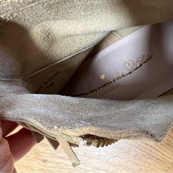 Kate Spade Saks Fifth Gold Fringe Suede Booties - Picture 12 of 13